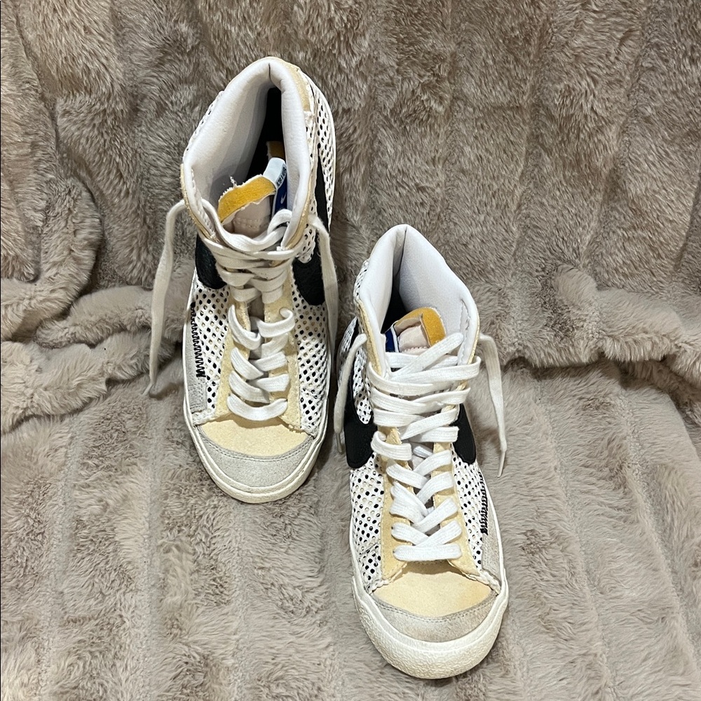 Nike White and Yellow Athletic Shoes
